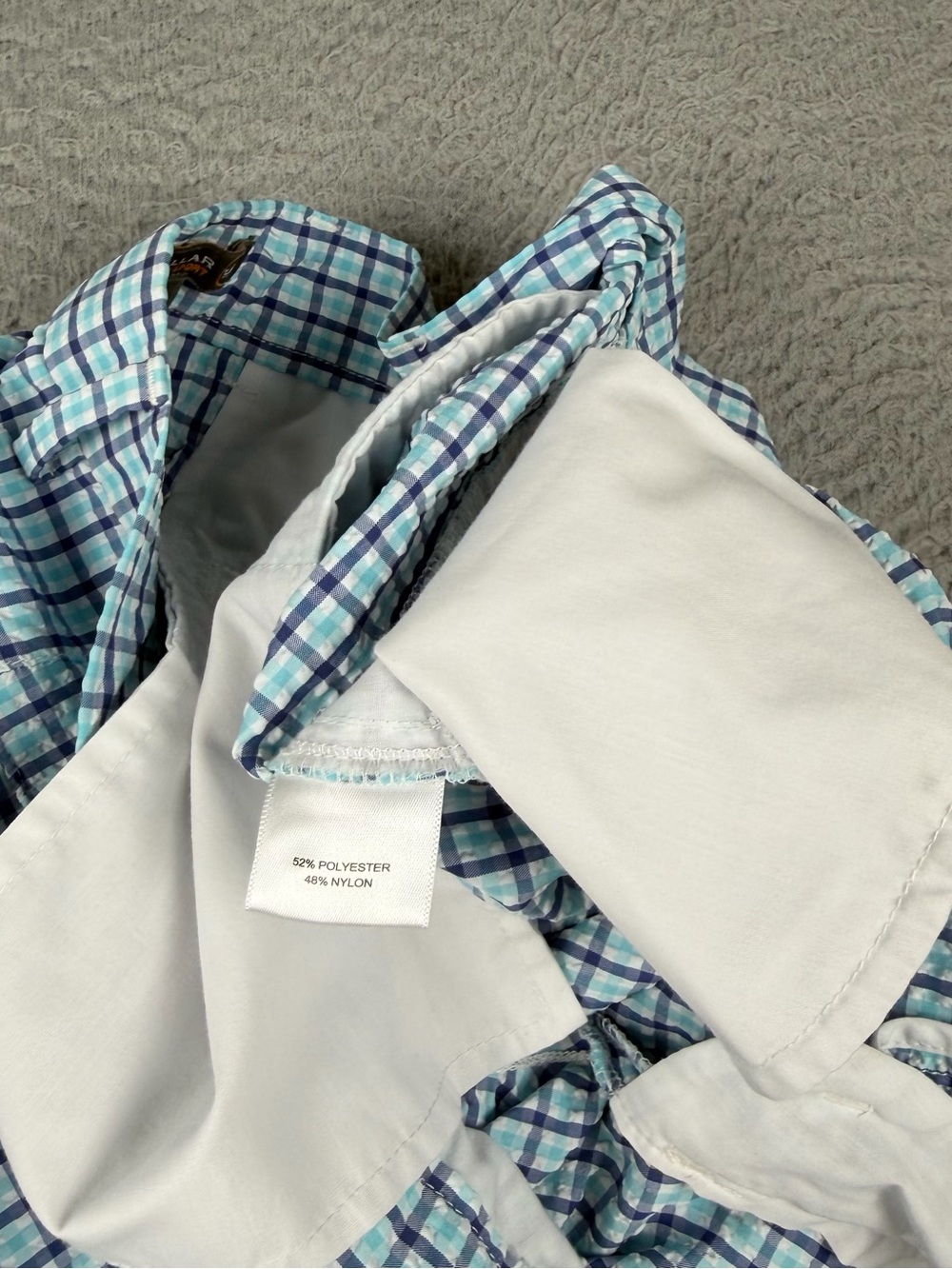 Peter Millar Crown Sport Short Mens 34 Blue Plaid Performance Seersucker Golf - Picture 10 of 11